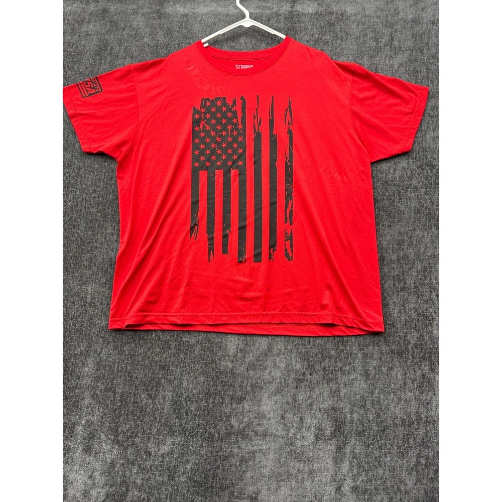 Rags Of Honor T Shirt Mens XL Red Graphic Print American Flag Crew Neck Casual